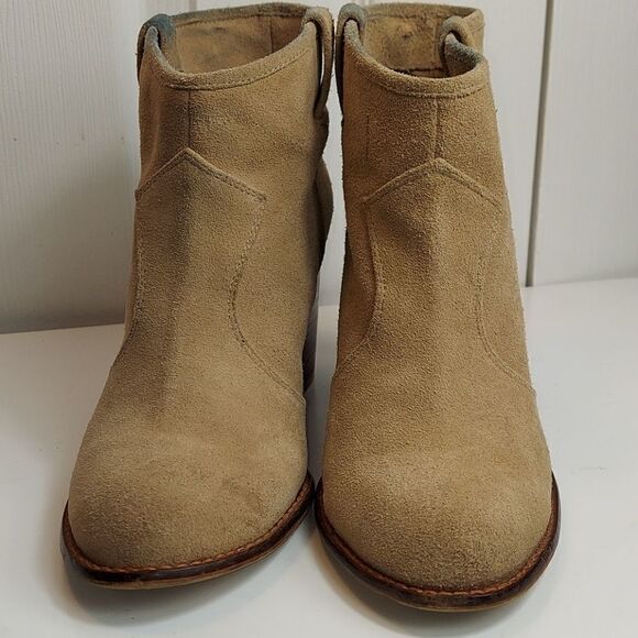 Anthro Splendid Tan Suede Lakota Ankle Booties 8.5 - Picture 2 of 9